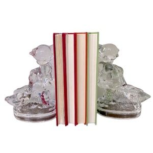 VINTAGE➕L. E. Smith Girls With Geese Bookends